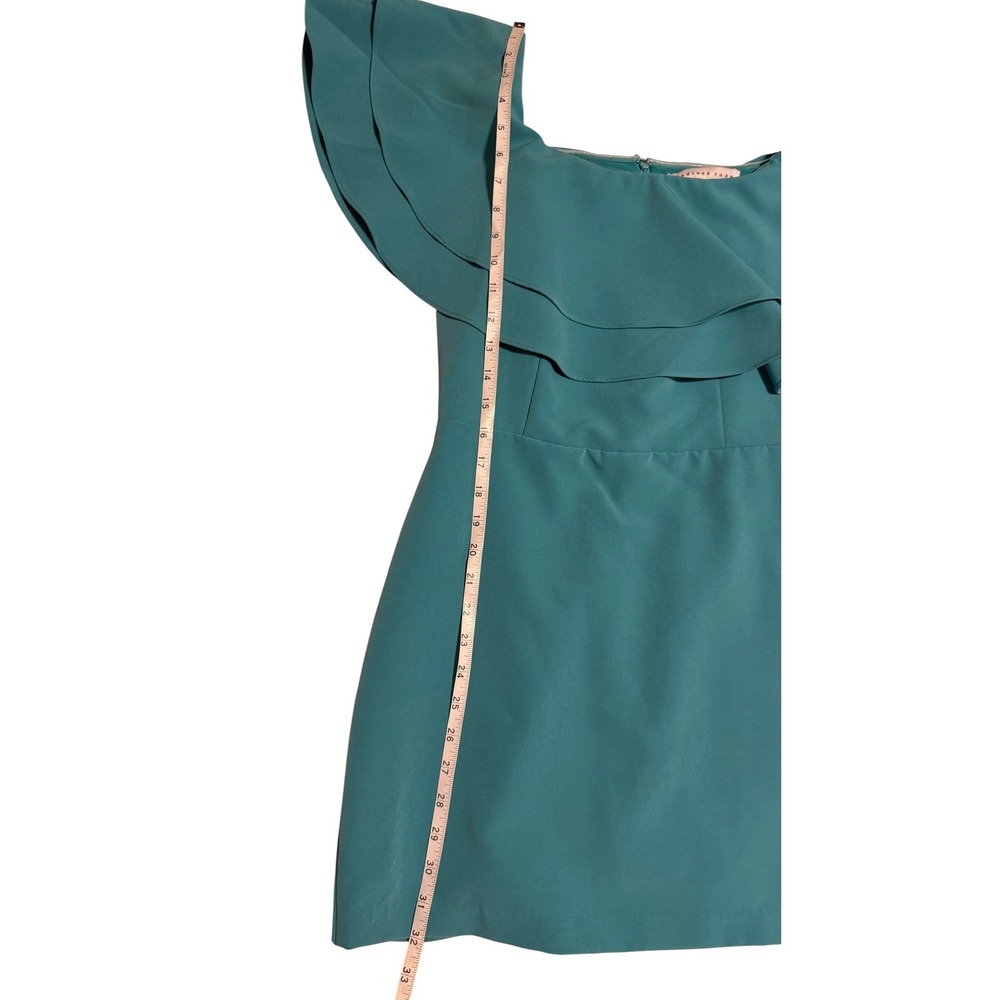 Endless Rose Teal Blue Off The Shoulder Ruffle Mini Dress Cocktail Party Size S - Picture 4 of 10